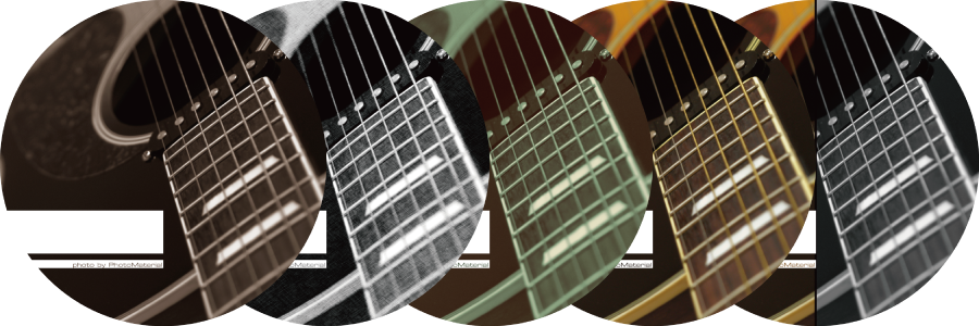 ギター：盤面ラベル印刷用テンプレート画像s